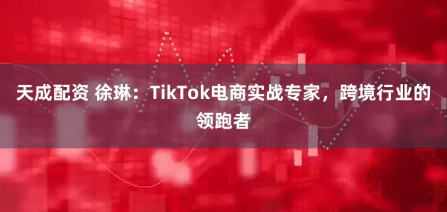 天成配资 徐琳:TikTok电商实战专家,跨境行业的领跑者